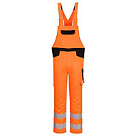 Portwest Mens PW2 Hi-Vis Safety Bib And Brace Overall