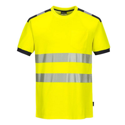 Portwest Mens PW3 Cotton Hi-Vis Comfort T-Shirt