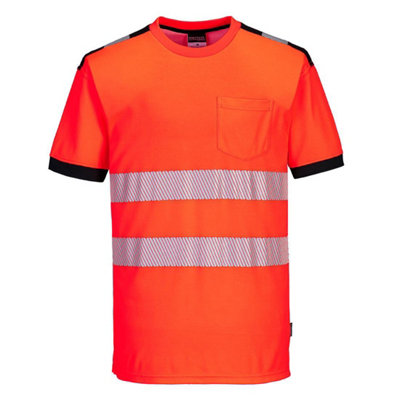 Portwest Mens PW3 Cotton Hi-Vis Comfort T-Shirt