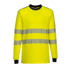 Portwest Mens PW3 Flame Resistant Hi-Vis Long-Sleeved T-Shirt