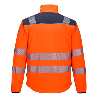Portwest Mens PW3 Hi-Vis Safety Soft Shell Jacket