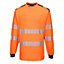 Portwest Mens PW3 Knitted Hi-Vis Comfort Long-Sleeved Safety T-Shirt