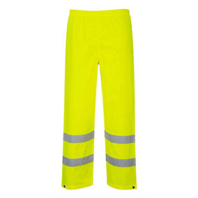 Portwest Mens Rain Hi-Vis Traffic Trousers