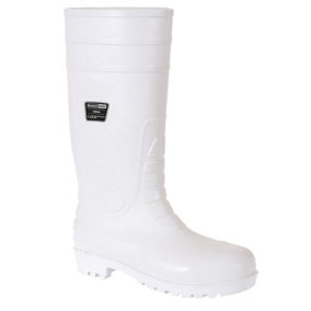 Portwest Mens Safety Wellington Boots White (4 UK)