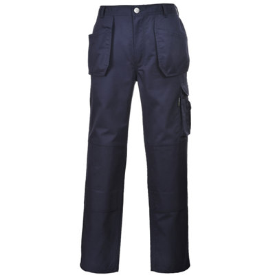 Portwest Mens Slate Hardwearing Workwear Trousers | DIY at B&Q