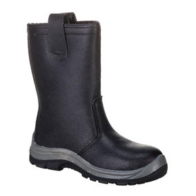 Portwest Mens Steelite Leather Rigger Boots Black (10 UK)