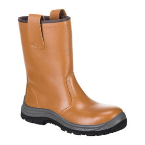 Portwest Mens Steelite Leather Rigger Boots Tan (10.5 UK)