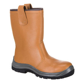 Portwest Mens Steelite Leather Rigger Boots Tan (10.5 UK)