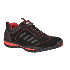 Portwest Mens Steelite Lusum Suede Safety Trainers Red (3 UK)