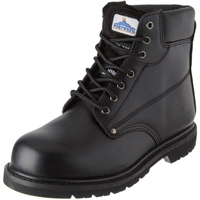 Portwest Mens Steelite SBP HRO Leather Safety Boots Black (10 UK) | DIY ...