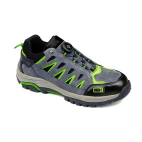 Portwest Mens Steelite Suede Wire Lace Safety Trainers Grey/Green (11 UK)