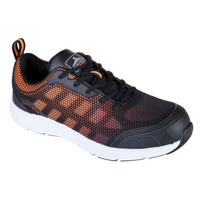 Portwest Mens Steelite Tove Safety Trainers Black/Orange (6 UK) | DIY ...