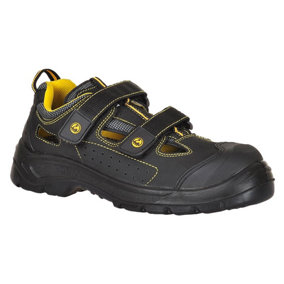 Portwest Mens Tagus Leather Compositelite Safety Sandals Black (9 UK)