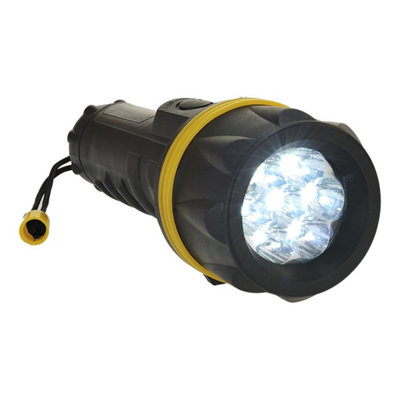 Portwest PA60 LED Rubber Hand Torch Yellow/Black (One Size)