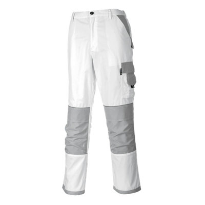 Portwest Pro Painters Decorators Trousers Slim Fit 10 Pockets + Hammer Loop L