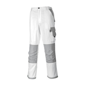 Portwest Pro Painters Decorators Trousers Slim Fit 10 Pockets + Hammer Loop L