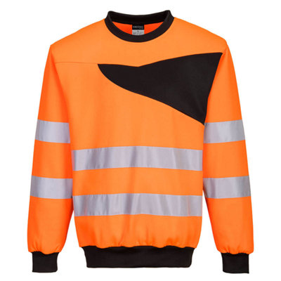 Portwest PW2 Hi-Vis Crew Neck Sweatshirt main image 1