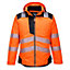Portwest PW3 Hi-Vis Winter Jacket Orange/Black - XS