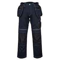 Portwest PW3 Holster Work Trousers Navy/Black & Knee Pads - 32R