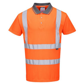 Portwest RT22 Hi-Vis Polo Shirt S/S Orange- 4XL