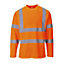 Portwest S278 Hi-Vis Cotton Comfort Long Sleeved T-Shirt L/S - Orange - Large