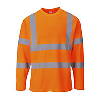 Portwest S278 Hi-Vis Cotton Comfort Long Sleeved T-Shirt L/S - Orange - XX Large