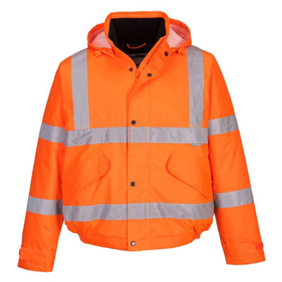 Portwest S463 Hi-Vis Winter Bomber Jacket - Orange - 2XL