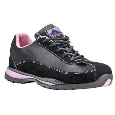 Portwest Steelite Ladies Safety Trainer Black/Pink