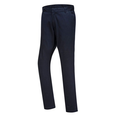 Portwest Stretch Slim Fit Chinos Pants Trousers