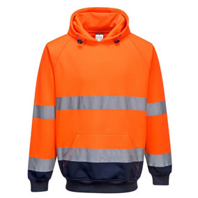 Portwest Two-Tone Hooded Sweatshirt Orange/Navy - XL