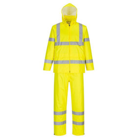 Portwest Unisex Adult Hi-Vis Packaway Rain Suit