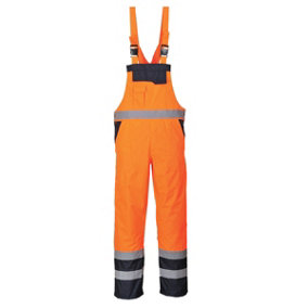 Portwest Unisex Contrast Hi Vis Bib And Brace Coveralls - Unlined (S488) / Workwear (Pack of 2)