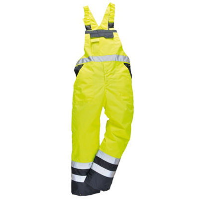 Portwest Unisex Contrast Hi Vis Bib And Brace Coveralls - Unlined (S488) / Workwear