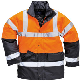 Portwest Unisex Hard-wearing Hi Vis Traffic Jacket / Safetywear / Workwear (Pack of 2)