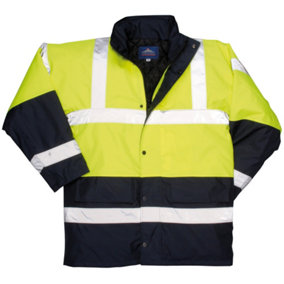 Portwest Unisex Hard-wearing Hi Vis Traffic Jacket / Safetywear / Workwear (Pack of 2)