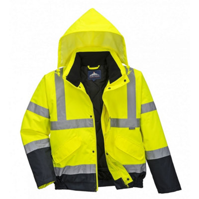 Portwest Unisex Hi-Vis Bomber Jacket (S463) / Workwear / Safetywear ...