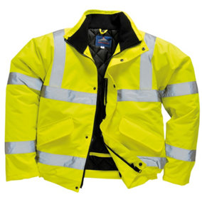 Portwest Unisex Hi-Vis Bomber Jacket (S463) / Workwear / Safetywear (Pack of 2)