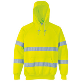 Portwest Unisex Hi-Vis Safety Hooded Sweatshirt / Hoodie