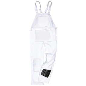 Portwest Unisex Painters Bib & Brace / Workwear White (M x Regular)
