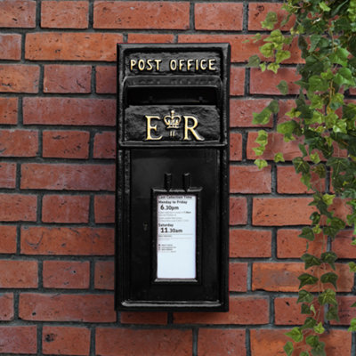Post Box - ER Mail Box with Lock - Cast Iron Design for Durability ...
