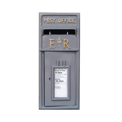 Post Box - ER Mail Box with Lock - Cast Iron Design for Durability ...