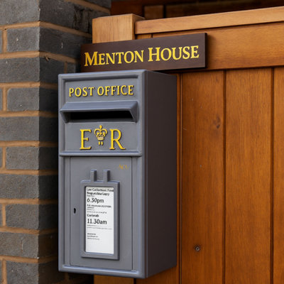 Post Box - ER Mail Box with Lock - Cast Iron Design for Durability ...