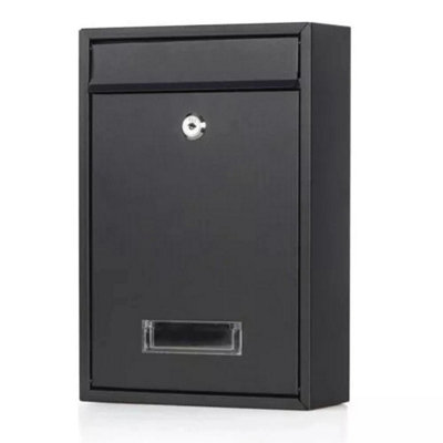 Post Box Large Letter Mail box Steel Lockable Outdoor Wall Mounted With ...