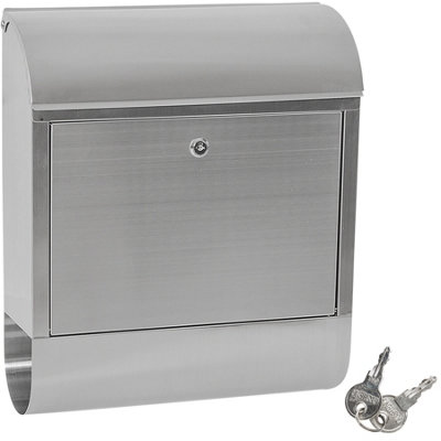 Post Box - with large letterbox and newspaper compartment, 380 x 130 x ...