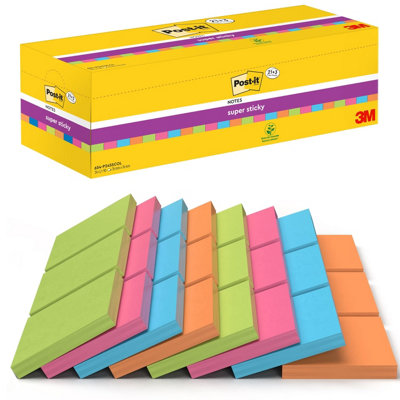 Post-it Super Sticky Notes, Double The Sticking Power, 24 Pads, 2160 ...