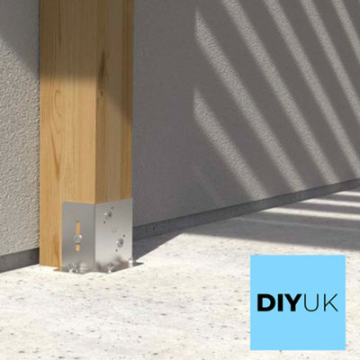 Post Support Size: 46mm - 1.8" Foot Galvanised Bracket ( Pack of: 4 ) Open Shoe Heavy Duty for Fence Fixing - 5