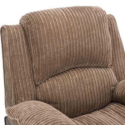 Postana Dual Motor Electric Rise Recliner Jumbo Cord Fabric Armchair Electric Lift Riser Chair (Brown)