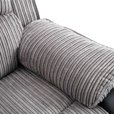 Grey jumbo cord 2024 recliner chair