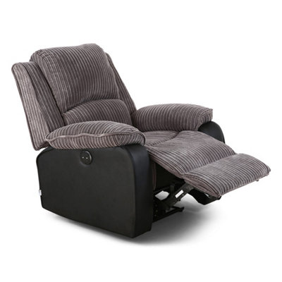 Grey jumbo best sale cord armchair