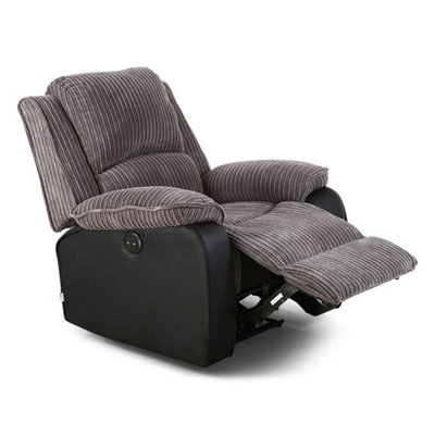 Grey jumbo best sale cord armchair